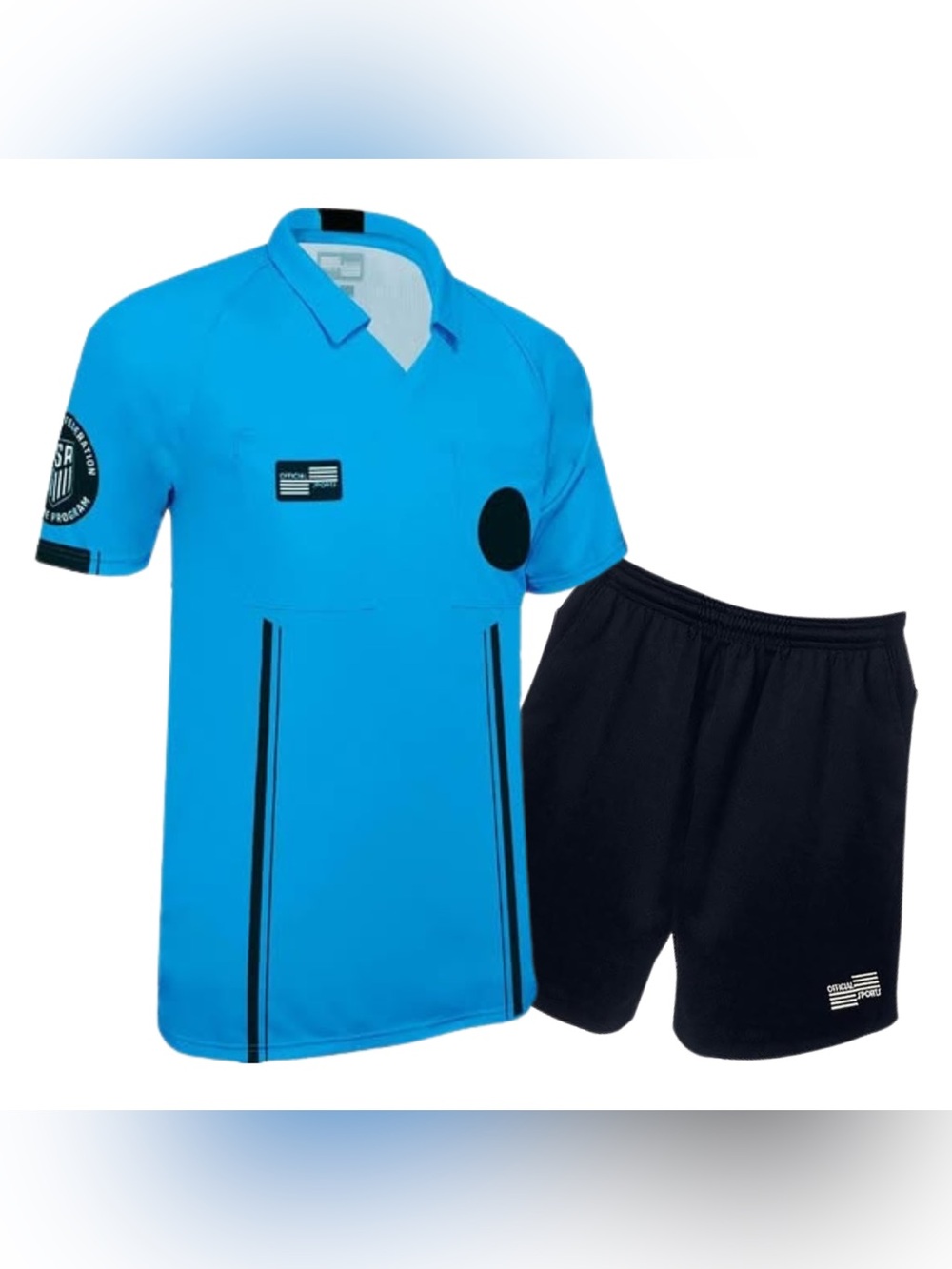 Official Referee Uniform of U.S. Soccer Set - BLUE & BLACK